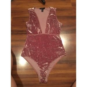 Forever 21 crushed velvet bodysuit. Size medium.